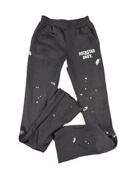 Rockstar Original Dist. Paint Splatter Flare Track Pants